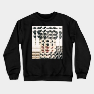 Glass Block Schnauzer looking at you Crewneck Sweatshirt